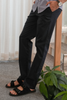 Black Regular Fit Mid Rise Cotton Chinos Pant