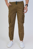 Men's Cotton Cargo Jogger Pants Olive Green