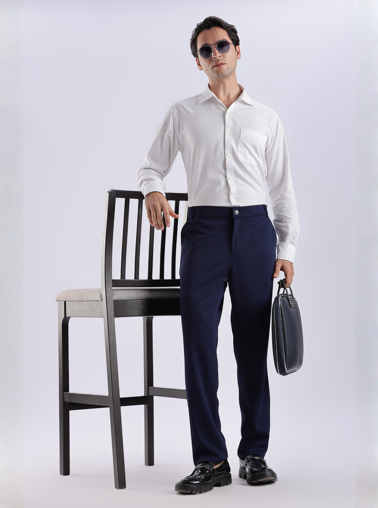 Navy Blue Everyday Stretch Pant for Men