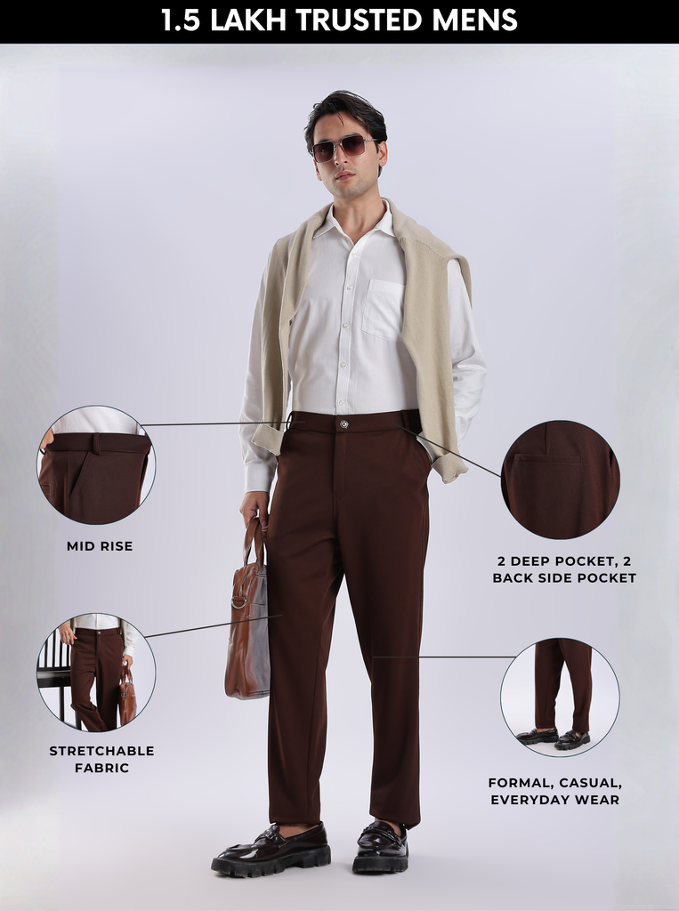 Dark Coffee Everyday Stretch Pant for Men
