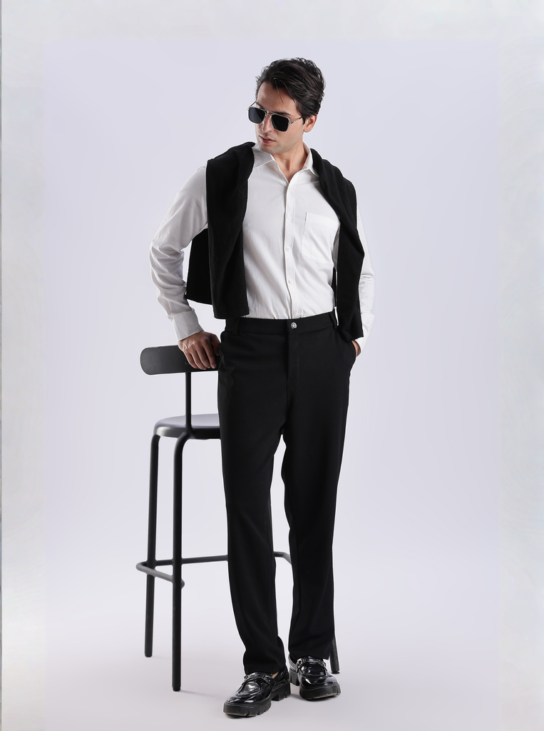 Black Everyday Stretch Pant for Men