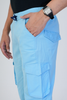 Men's Cotton Cargo Jogger Pants Sky Blue