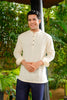 Ecru Airy Linen Short Kurtas for Men