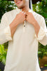 Ecru Airy Linen Short Kurtas for Men