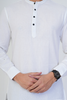 White Airy Linen Short Kurtas for Men