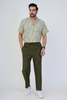Olive Men's Loose Fit Cotton Pant