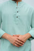 Mint Green Airy Linen Short Kurtas for Men