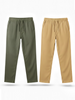 Olive and Khaki Loose Fit Cotton Pants Combo
