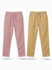 Rose Taupe and Khaki Loose Fit Cotton Pants Combo
