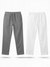 White and Grey Loose Fit Cotton Pants Combo