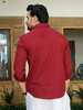 Deep-Red Airy Linen Shirts for Men