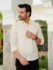 Beige Airy Linen Shirts for Men