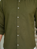 Olive Airy Linen Shirts for Men