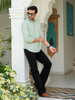 Mint Green Airy Linen Shirts for Men