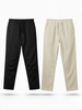 Black and Beige Loose Fit Cotton Pants Combo