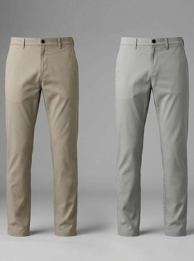 Light Grey and Stone Chinos Pants Combo
