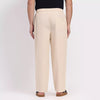Beige Men's Loose Fit Cotton Pyjama