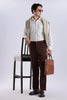 Dark Coffee Peanut Stretchable Trouser for Men