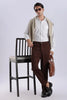 Dark Coffee Peanut Stretchable Trouser for Men