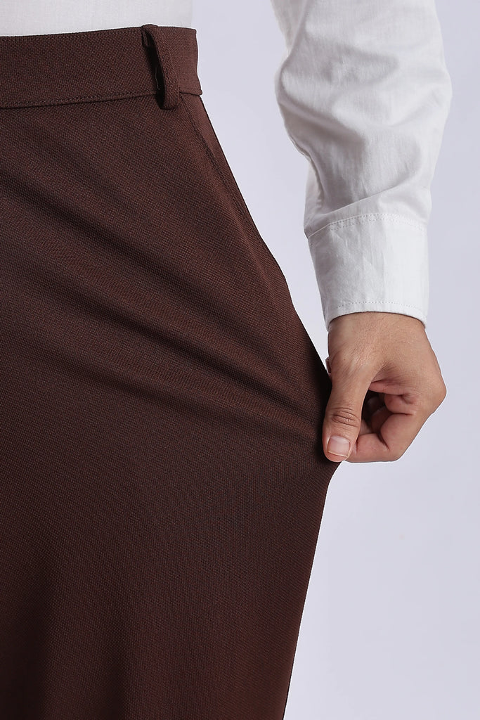 Dark Coffee Peanut Stretchable Trouser for Men