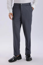 Dark Grey Peanut Stretchable Trouser for Men