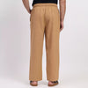 Khaki Men's Loose Fit Cotton Pant