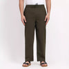 Olive Men's Loose Fit Cotton Pant