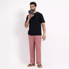Rose Taupe Men's Loose Fit Cotton Pant