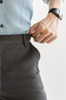 Dark Grey Regular Fit Mid Rise Cotton Chinos Pant