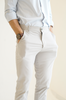 Light Grey Regular Fit Mid Rise Cotton Chinos Pant