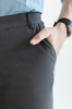 Dark Grey Regular Fit Mid Rise Cotton Chinos Pant