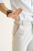 Light Grey Regular Fit Mid Rise Cotton Chinos Pant