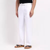 White Men's Loose Fit Cotton Pant