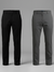 Dark Grey and Black Chinos Pants Combo
