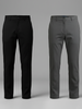Dark Grey and Black Chinos Pants Combo