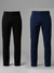 Black and Navy Blue Chinos Pants Combo