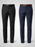 Black And Navy Blue Everyday Stretch Pant Combo