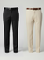 Black And Cream Everyday Stretch Pant Combo for Men