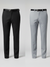 Black And Dark Grey Everyday Stretch Pant Combo