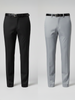 Black And Light Grey Everyday Stretch Pant Combo