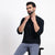 Black Airy Linen Short Kurtas for Men