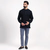 Black Airy Linen Short Kurtas for Men