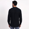 Black Airy Linen Short Kurtas for Men