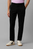 Black Regular Fit Mid Rise Cotton Chinos Pant