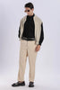 Cream Peanut Stretchable Trouser for Men