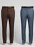 Dark Grey And Dark Coffee Everyday Stretch Pant Combo