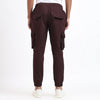 Men's Cotton Cargo Jogger Pants Brown