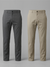 Dark Grey and Stone Chinos Pants Combo