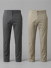 Dark Grey and Stone Chinos Pants Combo