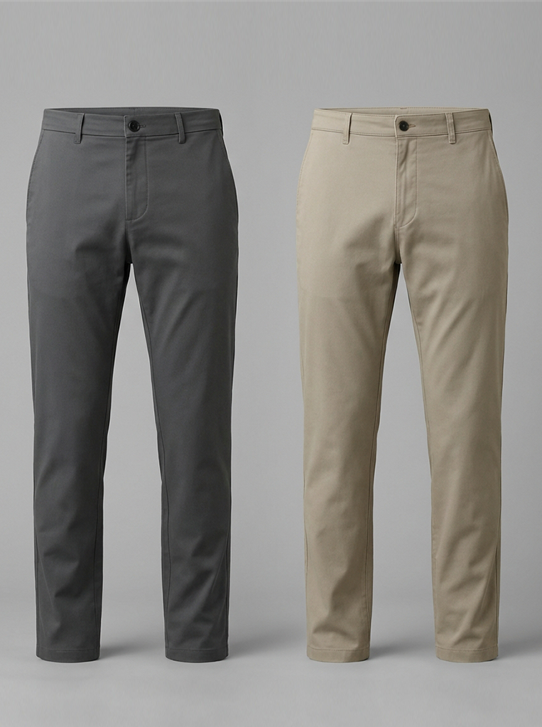 Dark Grey and Stone Chinos Pants Combo